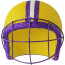 Football Helmet Ornament: Purple & Gold (4")