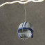 Football Helmet Ornament: Blue & Silver (4")