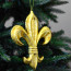 10" Gold Leaf Fleur de Lis Ornament