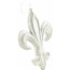 10" Fleur de Lis Ornament: Silver Glitter