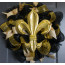 16" Gold Leaf Fleur De Lis Decoration
