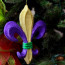 10" PGG Glitter Fleur de Lis Ornament