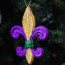 6" PGG Glitter Fleur de Lis Ornament