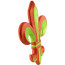 20" Fleur De Lis Decoration: Red & Green Glitter