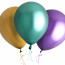 12" Chrome Metallic Latex Balloons: Gold (50)