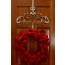 Silver Scroll Wreath Hanger with Wreath