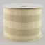 4" Sack Cloth Plaid Ribbon: Natural & Cream (10 Yards)