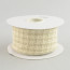 2.5" Sack Cloth Ribbon: Cream/Beige Check (10 Yards)