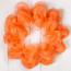 Wreath made with 21" Poly Deco Mesh: Metallic Orange