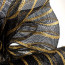 21" Poly Deco Mesh: Deluxe Black/Gold Stripe