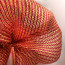 21" Poly Deco Mesh: Deluxe Wide Foil Red/Gold Stripe