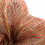 21" Poly Deco Mesh: Deluxe Wide Foil Red/Lime Stripe