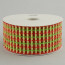 2.5" Basket Weave Mesh Ribbon: Lime/Red/Apple Plaid