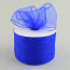 4" Poly Deco Mesh Ribbon: Blue