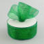 2.5" Poly Deco Mesh Ribbon: Metallic Emerald Green