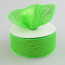 2.5" Poly Deco Mesh Ribbon: Metallic Lime Green