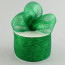 4" Poly Deco Mesh Ribbon: Metallic Emerald Green