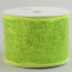 4" Poly Deco Mesh Ribbon: Metallic Apple Green/Lime
