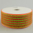 2.5" Poly Deco Mesh Ribbon: Deluxe Wide Foil Lime/Orange Stripe