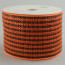 4" Poly Deco Mesh Ribbon: Deluxe Wide Foil Orange/Black Stripe