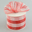 4" Poly Deco Mesh Ribbon: Metallic Wide Foil Red/White Plaid