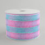 4" Poly Deco Mesh Ribbon: Metallic Wide Foil Pink/Blue Plaid