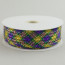 1.5" Deco Flex Mesh Ribbon: Purple/Green/Gold Plaid