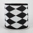 4" Harlequin Ribbon: Black & White (10 Yards)