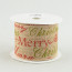 2.5" Faux Linen Merry Christmas Ribbon: Red & Moss (10 Yards)