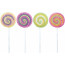 18" Pastel Candy Lollipop Decorations (Set of 4)