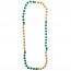 12mm Beads 36" Green & Gold Sections