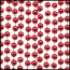 7mm Beads 33" Metallic Red