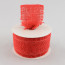 2.5" Frayed Edge Wired Burlap Ribbon: Red (10 Yards)