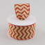 2.5" Natural Burlap With Red Chevron Stripes (10 Yards)