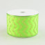 2.5" Glitter Satin Chevron Ribbon: Lime Green (10 Yards)