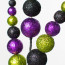 Glitter Ball Spray: Lime, Black & Purple (18")