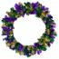 24" Tinsel Wreath: Mardi Gras
