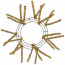 10inch Metallic Gold Tinsel Work Wreath Form