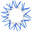 15-24" Tinsel Work Wreath Form: Royal Blue