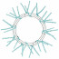 15-24" Tinsel Work Wreath Form: Metallic Turquoise