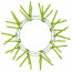 15-24" Tinsel Work Wreath Form: Metallic Lime Green