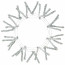 15-24" Tinsel Ball Work Wreath Form: Silver